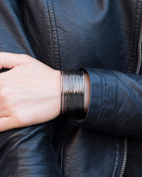 Wire Warrior ~ Black Bracelet