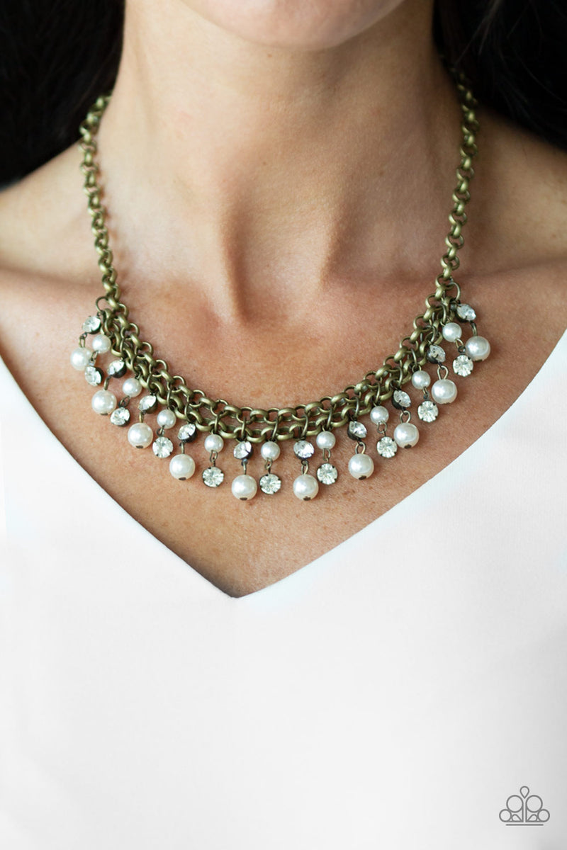 You May Kiss The Bride ~ Brass Necklace