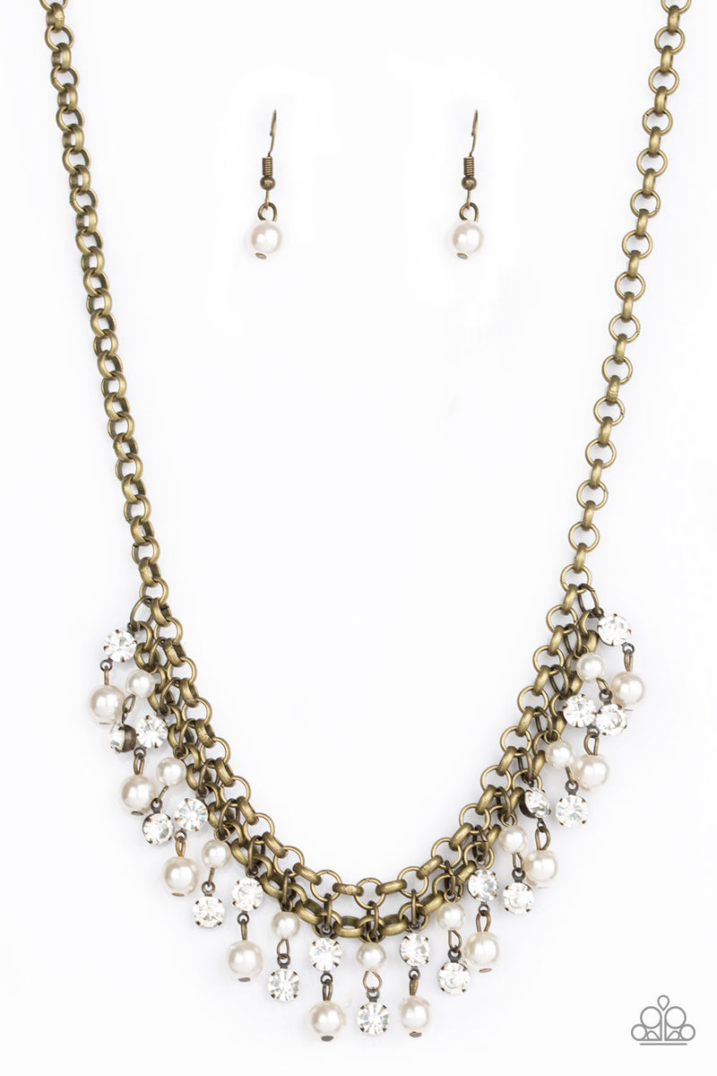 You May Kiss The Bride ~ Brass Necklace