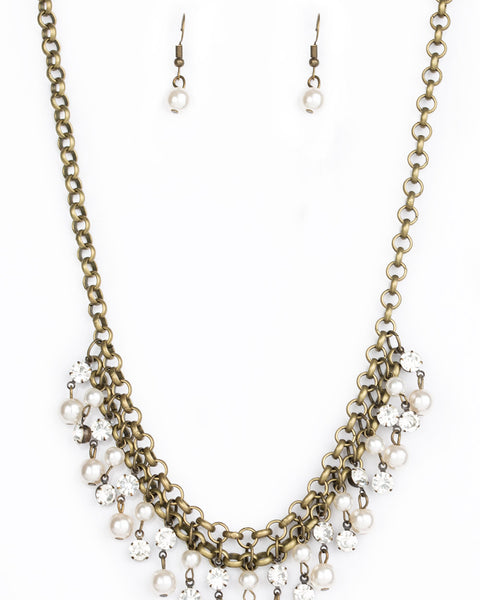 You May Kiss The Bride ~ Brass Necklace