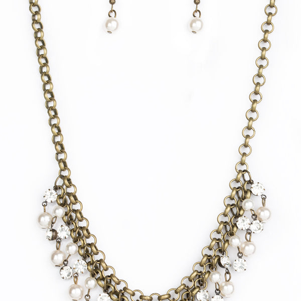 You May Kiss The Bride ~ Brass Necklace